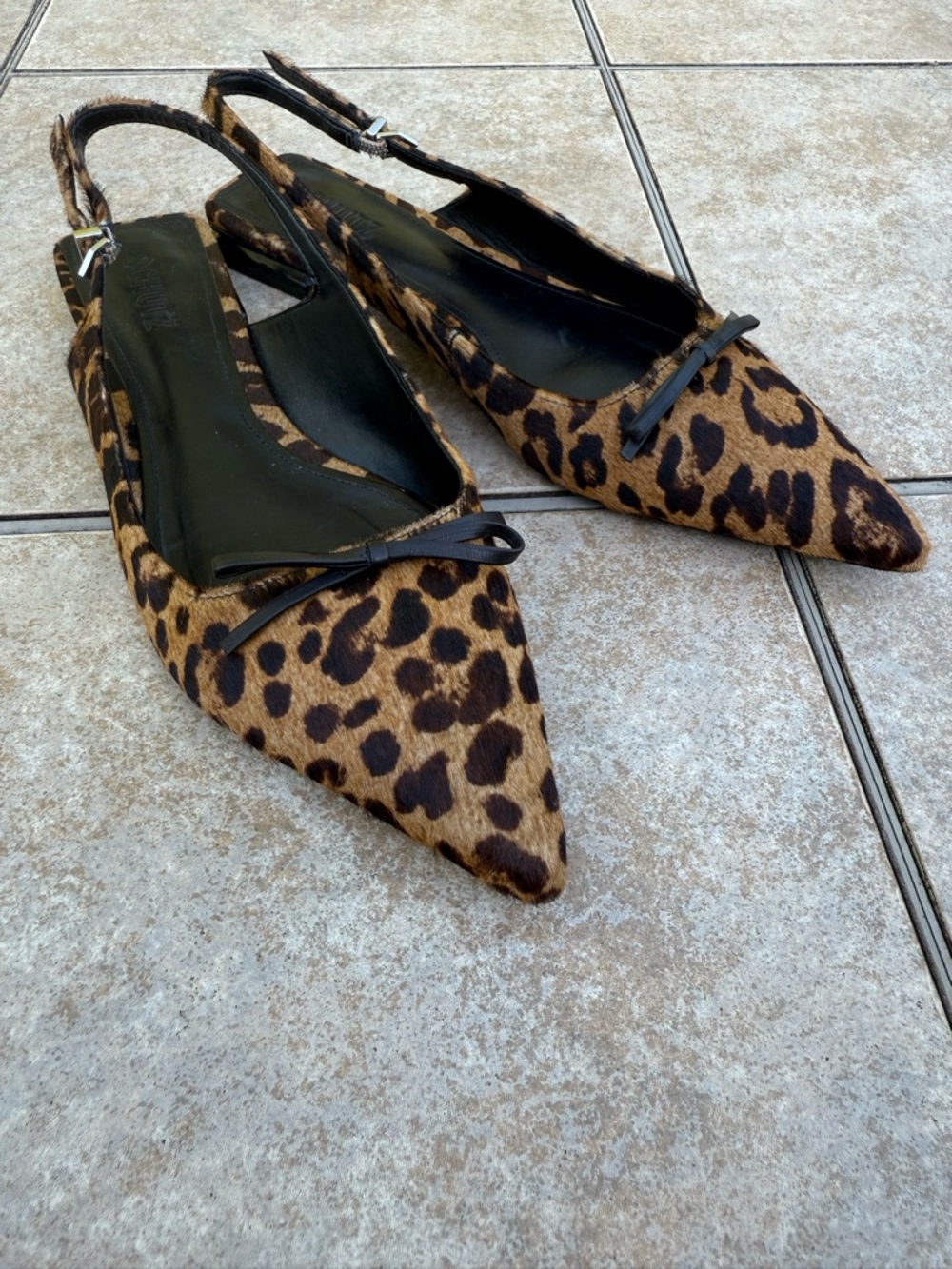 Schutz Violetta Sculpt Ballet Flats, featuring a leopard pattern - Picture 10 of 15